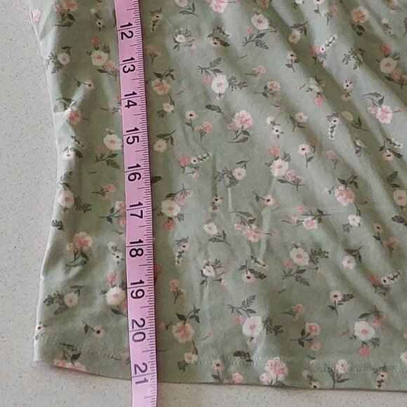 derek heart Green Floral Crop Tank Juniors Size XL - Picture 10 of 12